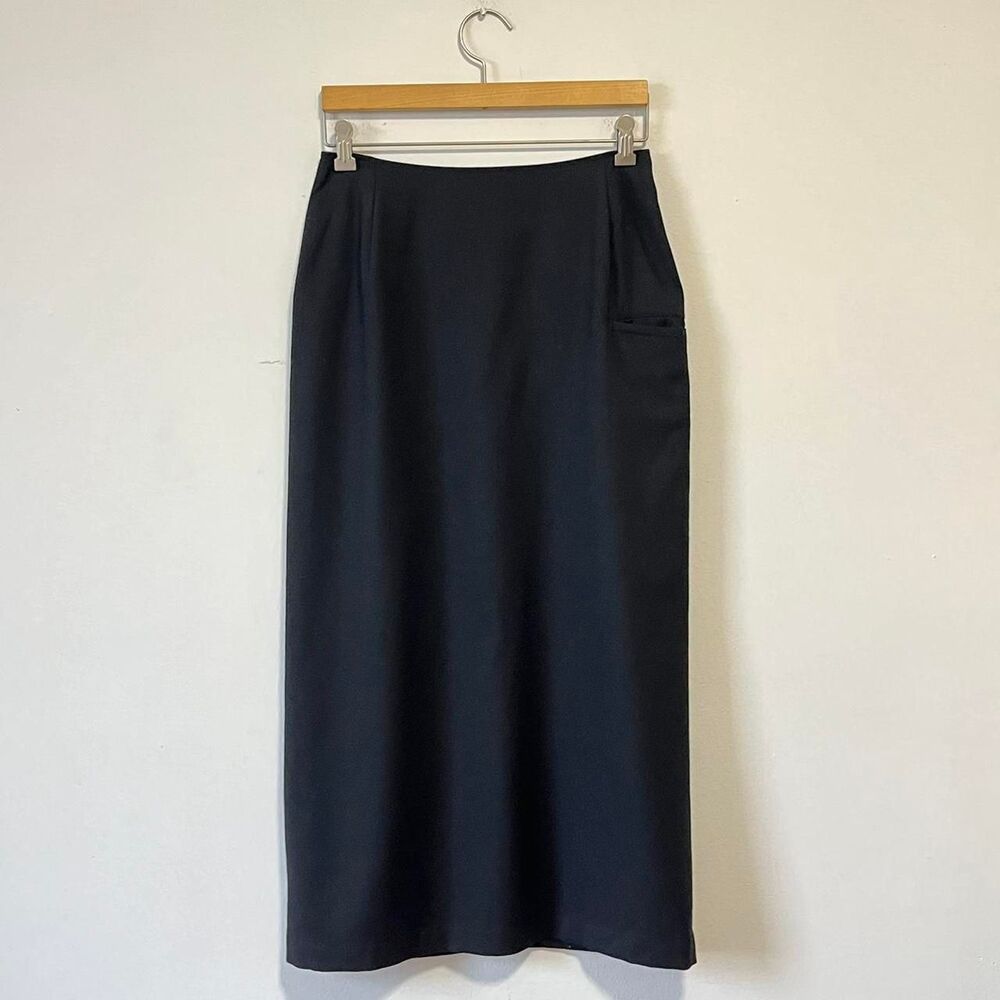 Yohji Yamamoto Black Maxi Skirt Wool FW 2008 Collection Japan 2 / M 28" Waist